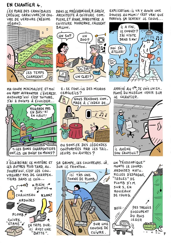 Le chantier du musée en BD : épisode 4 " mission toiture "