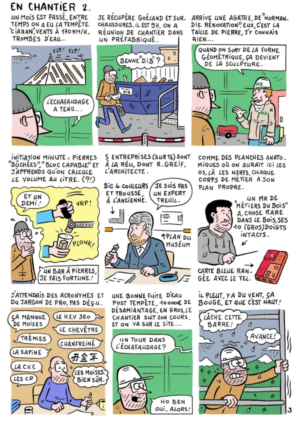 Le chantier du musée en BD : épisode 2 "la réunion de chantier"