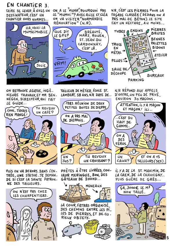 Le chantier du musée en BD : épisode 3 "les tailleurs de pierre"