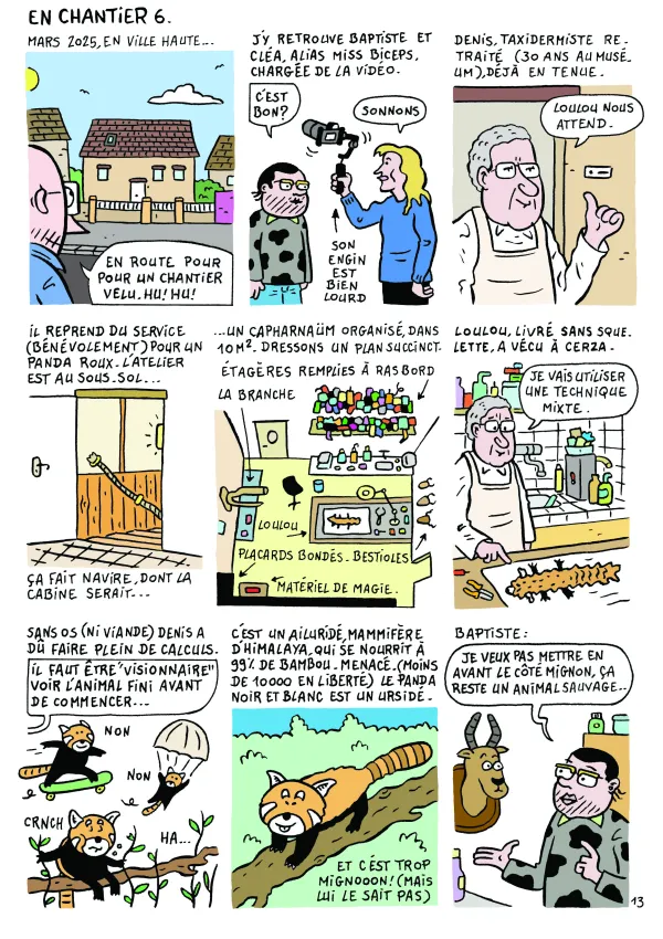 Le chantier du musée en BD : épisode 6 " Le métier de taxidermiste "