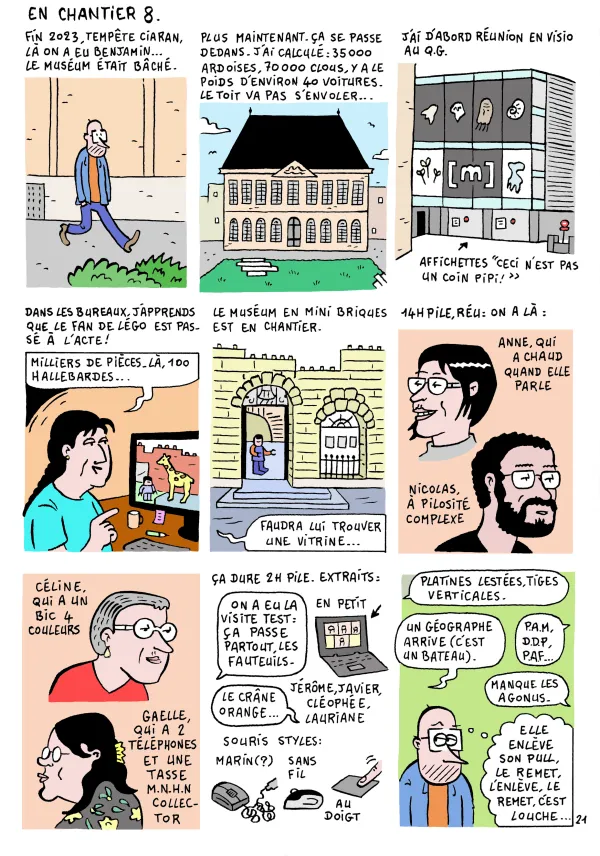Le chantier du musée en BD : épisode 8 " Le montage "