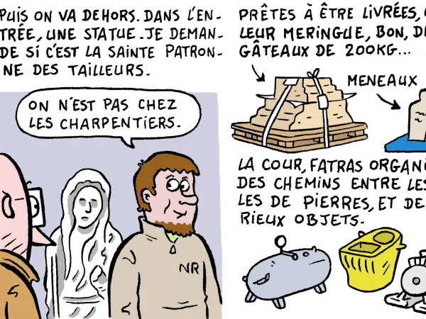 Le chantier du musée en BD : épisode 3 "les tailleurs de pierre"