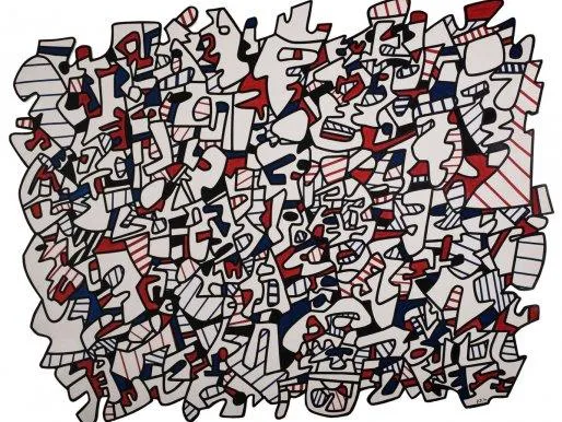 Jean DUBUFFET (1901-1985) Ontogénèse 1975 vinyle sur panneau 251 x 316 cm